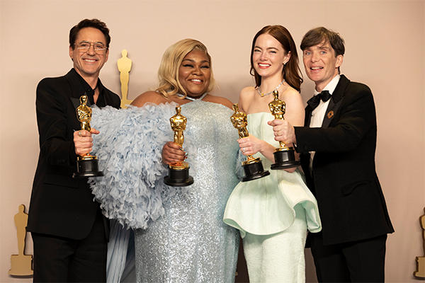 Oscars2024 PressRoom Downey Randolph Stone Murphy 3 Copy 600