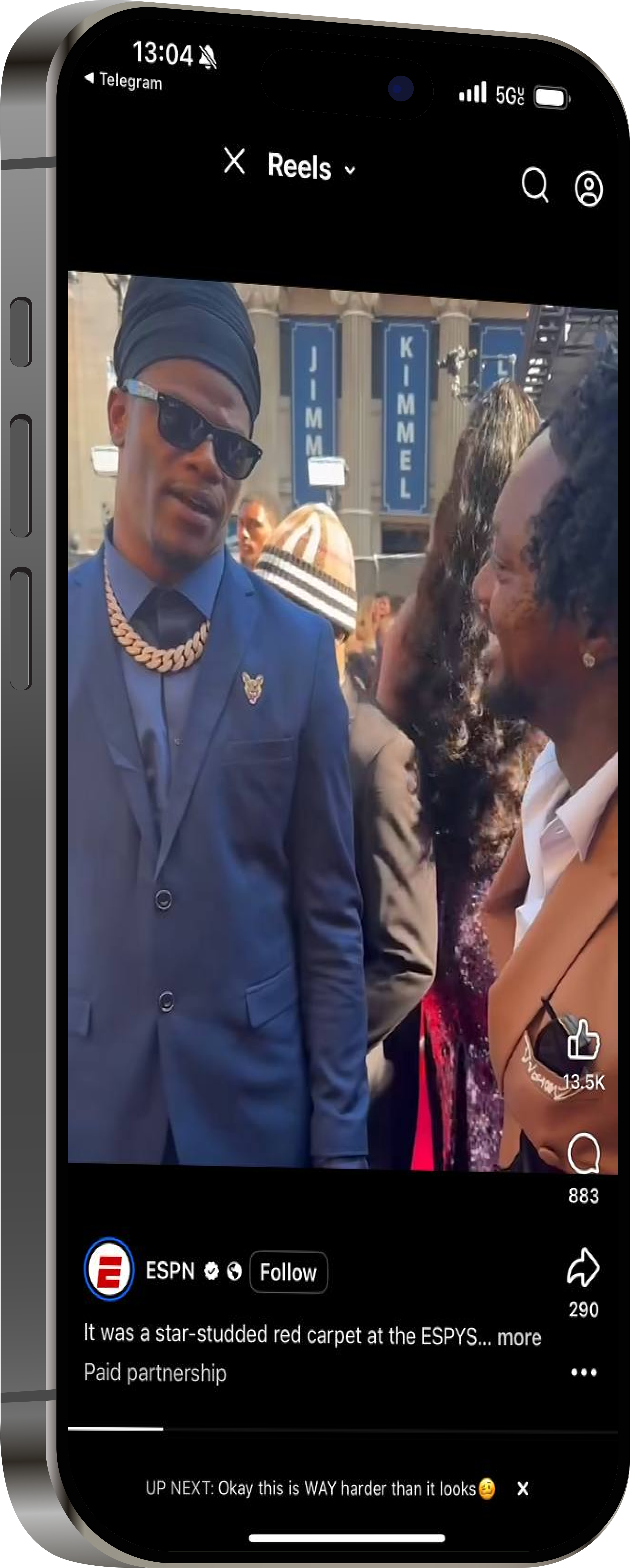 Single IPhone with facebook video on it